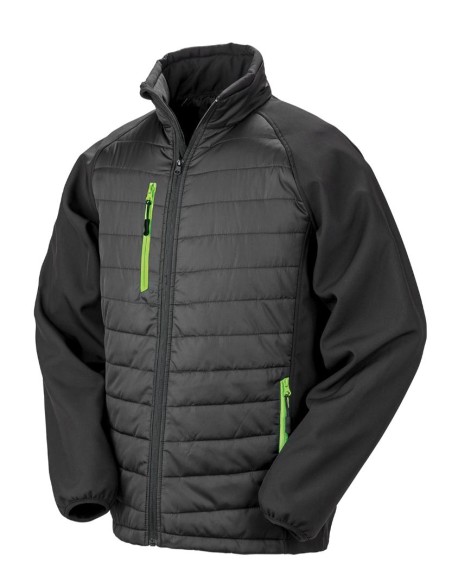 Result Black compass padded softshell jacket