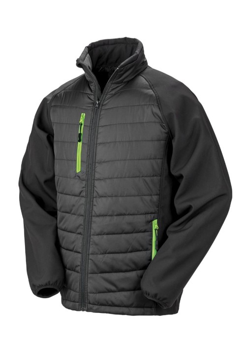 Result Black compass padded softshell jacket