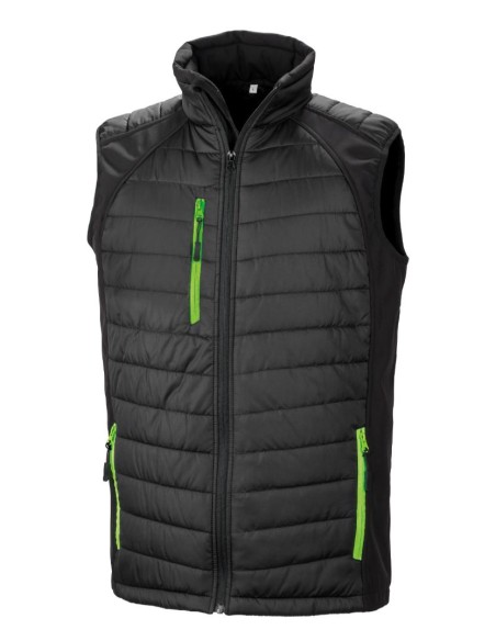 Result Black compass padded softshell gilet