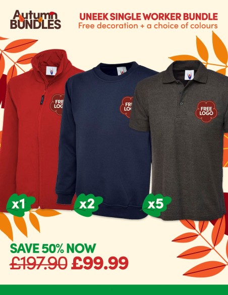Bundle: Uneek Single Worker Pack with Free Logo