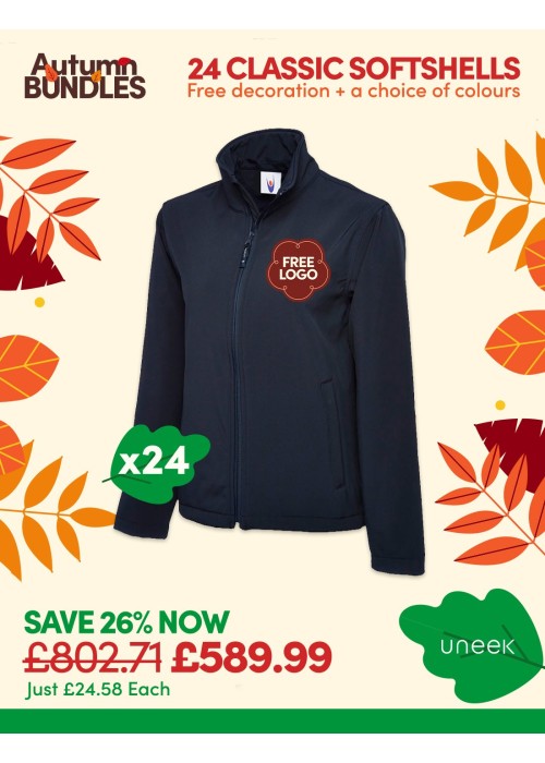 Bundle: 24 Classic Softshell Jackets with Free...