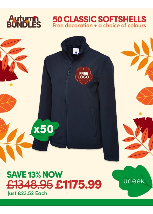 Bundle: 50 Classic Softshell Jackets with Free...