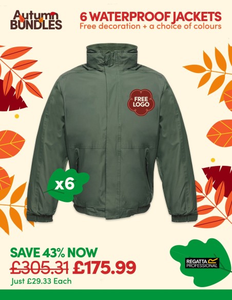 Bundle: 6 Regatta Professional Waterproof Jackets with Free Logo