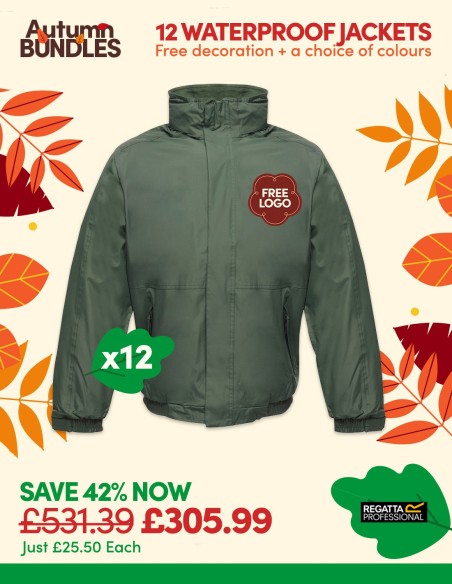 Bundle: 12 Regatta Professional Waterproof Jackets with Free Logo