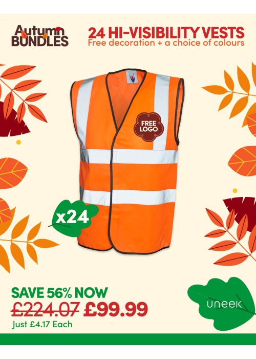 Bundle: 24 Hi-Vis Vests with Free Logo