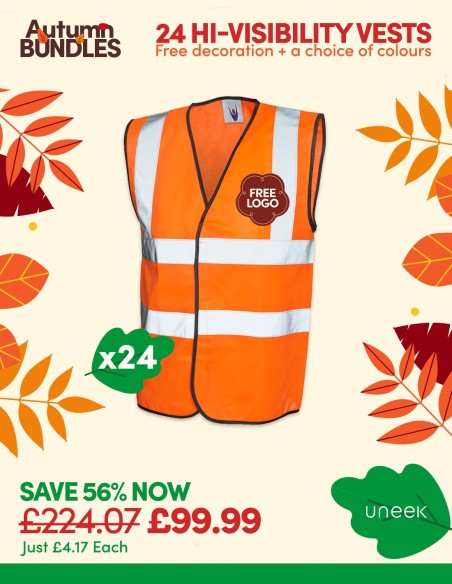 Bundle: 24 Hi-Vis Vests with Free Logo
