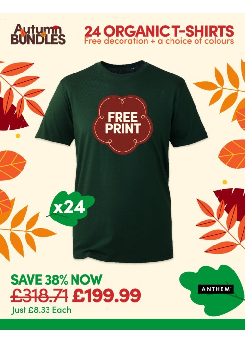 Bundle: 24 Anthem Organic T-Shirts with Free...