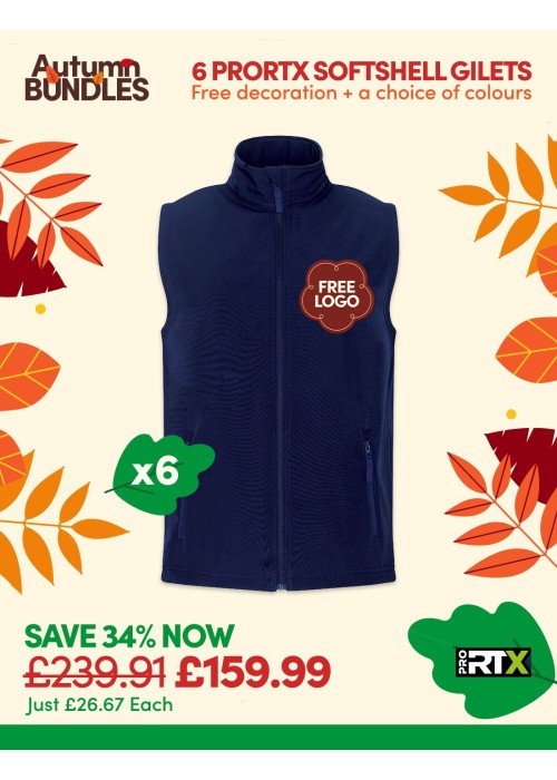 Bundle: 6 ProRTX 2-Layer Softshell Gilets with...