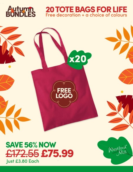 Bundle: 20 x Tote Bag For Life with Free Printing