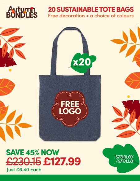 Bundle: 20 x Sustainable Tote Bag with Free Printing