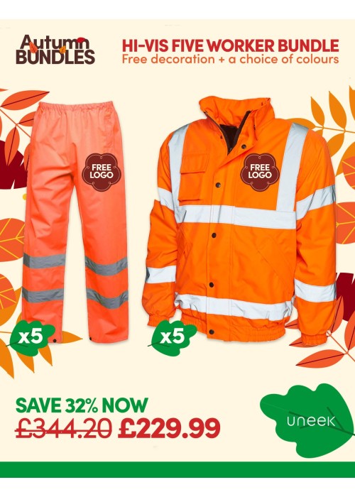Hi-Vis 5 Worker Bundle with Free Logo