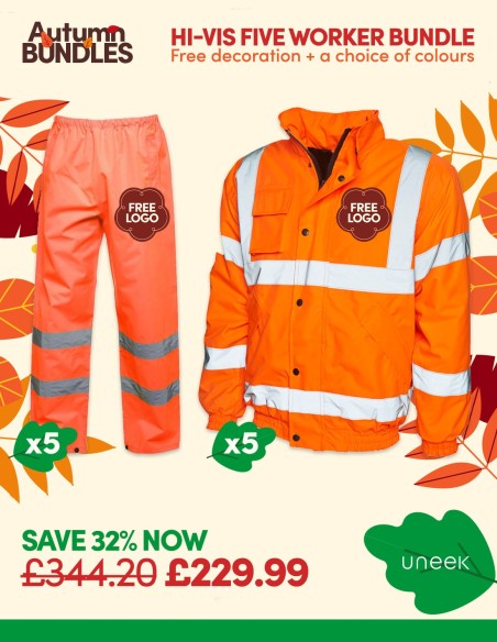 Hi-Vis 5 Worker Bundle with Free Logo