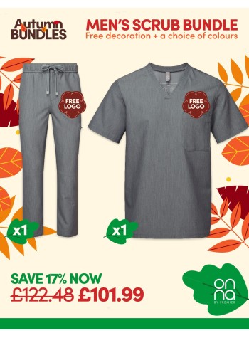 Introducing the Men's Onna-stretch Scrubs Bundle, the ultimate uniform for the modern-day professional!