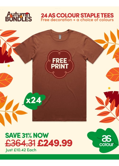 Bundle: 24 x AS Colour Staple Tees with Free...