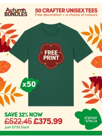 Bundle: 50 x Crafter Unisex T-shirt with Free Printing