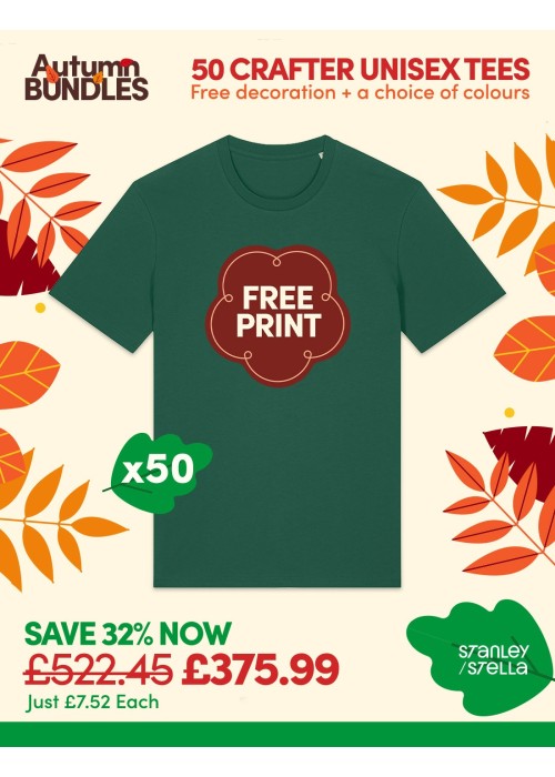 Bundle: 50 x Crafter Unisex T-Shirt with Free...