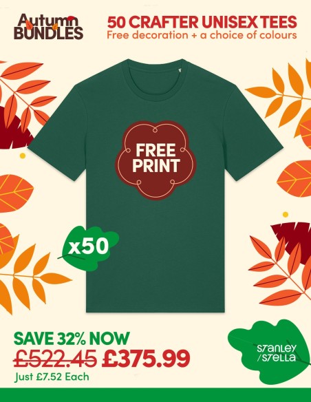 Bundle: 50 x Crafter Unisex T-Shirt with Free Printing