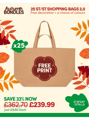 Stanley/Stella Shopping Bag Bundle | 25 Shopper Bags