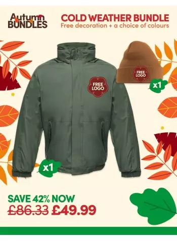 An amazing value 1x Cold Weather Bundle of our best selling workwear with FREE CUSTOMISATION and FREE DELIVERY included.