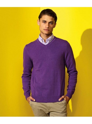 Asquith & Fox Men's cotton blend v-neck sweater