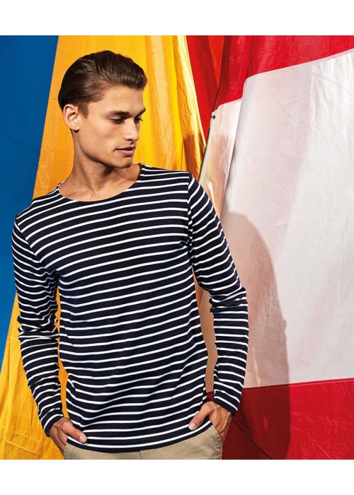 Asquith & Fox Men's Marinière coastal long...