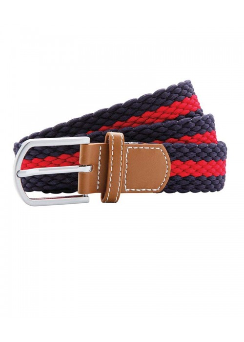 Asquith & Fox Two-colour stripe braid stretch belt