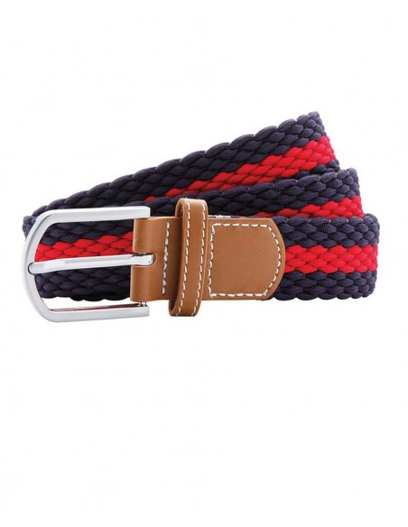 Asquith & Fox Two-colour stripe braid stretch belt