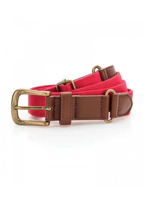 Asquith & Fox Faux leather and canvas belt
