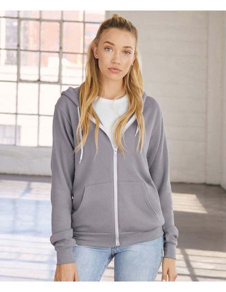 Bella+Canvas Unisex polycotton fleece full zip hoodie