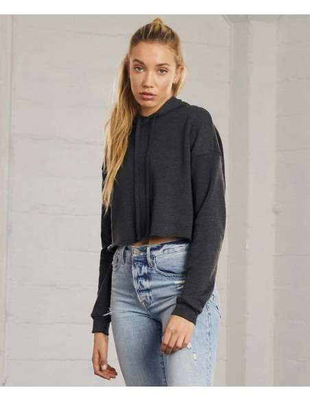 Bella+Canvas Women's cropped fleece hoodie