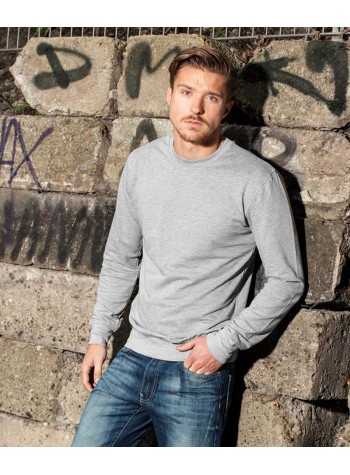 Build Your Brand Light crew sweatshirt