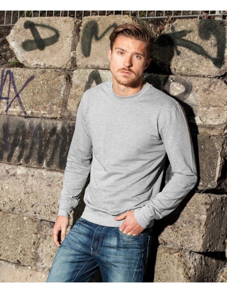 Build Your Brand Light crew sweatshirt