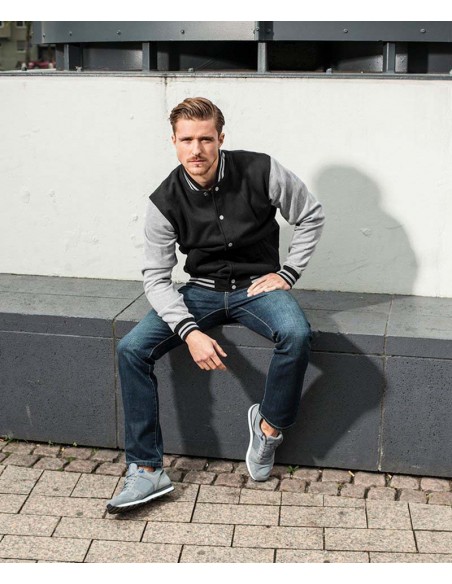 Build Your Brand Sweat college jacket