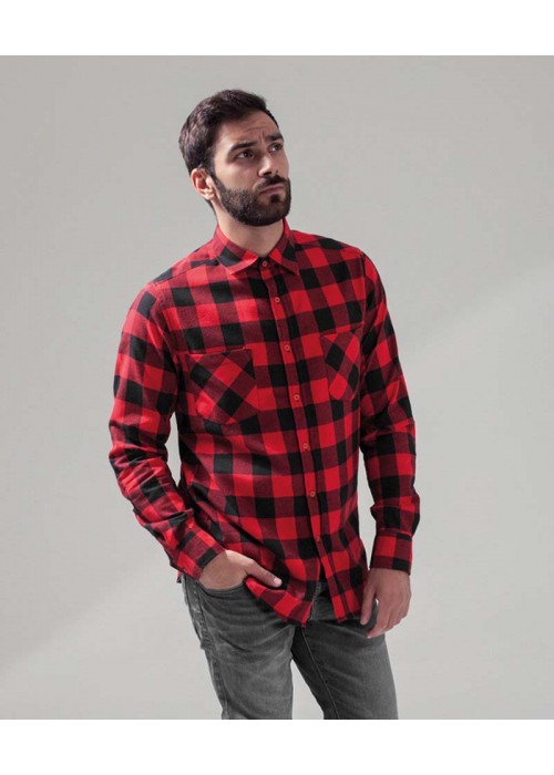 Build Your Brand Checked flannel shirt