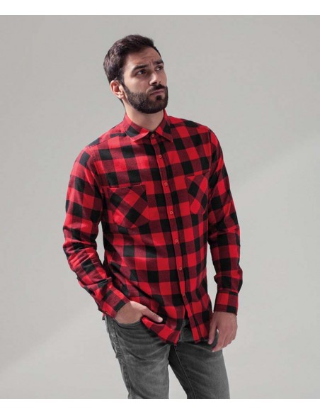 Build Your Brand Checked flannel shirt