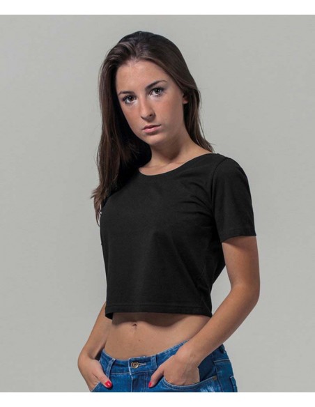 Build Your Brand Women's cropped tee