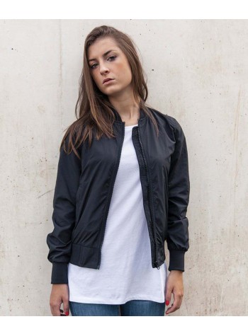 Build Your Brand Women's nylon bomber jacket
