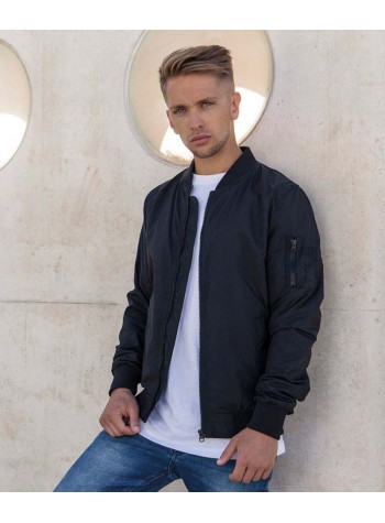Build Your Brand Nylon bomber jacket