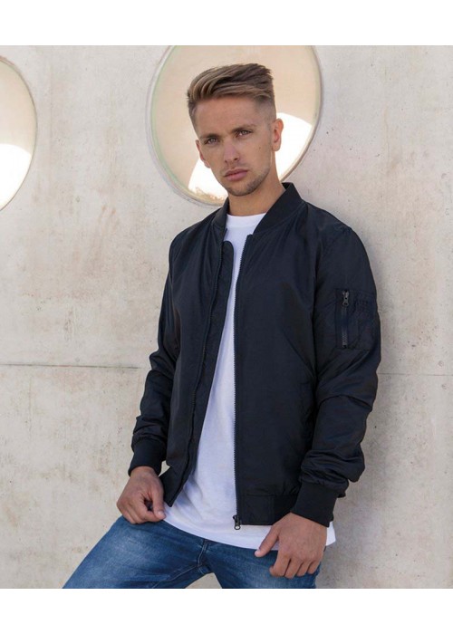 Build Your Brand Nylon bomber jacket