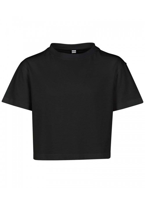 Build Your Brand Girls cropped Jersey tee