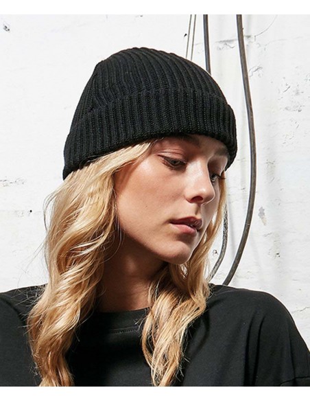 Build Your Brand Recycled yarn fisherman beanie