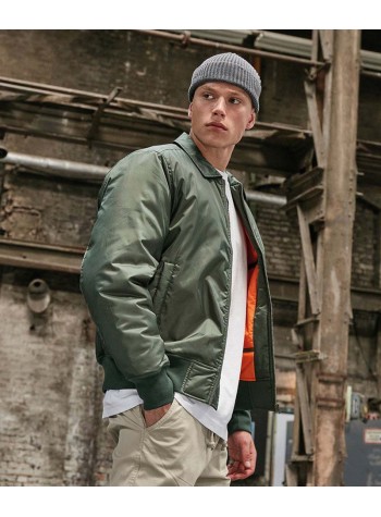 Build Your Brand Collar bomber jacket