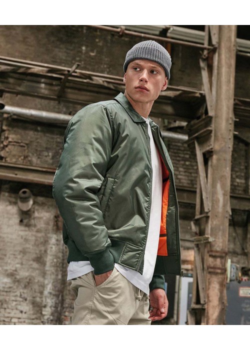 Build Your Brand Collar bomber jacket