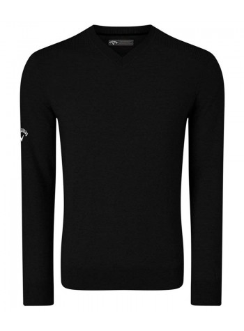 Callaway Ribbed v-neck Merino sweater