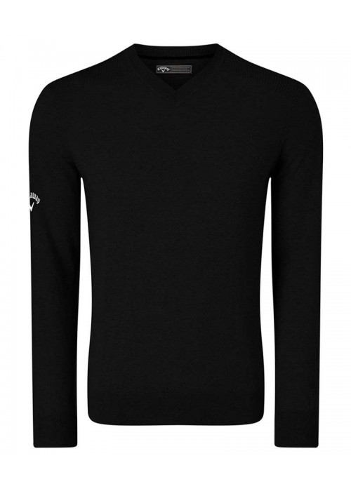 Callaway Ribbed v-neck Merino sweater