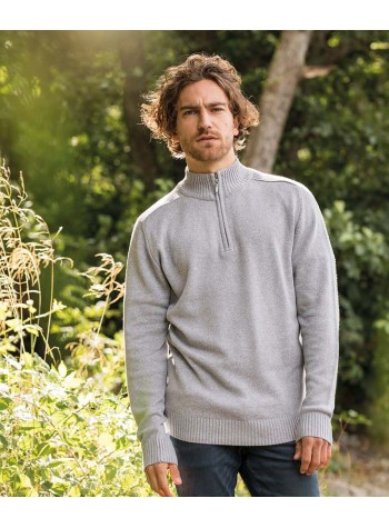 AWDis Ecologie Wakhan ¼ regen zip knit sweater