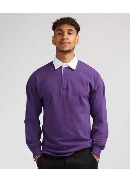 Front Row Long sleeve plain rugby shirt