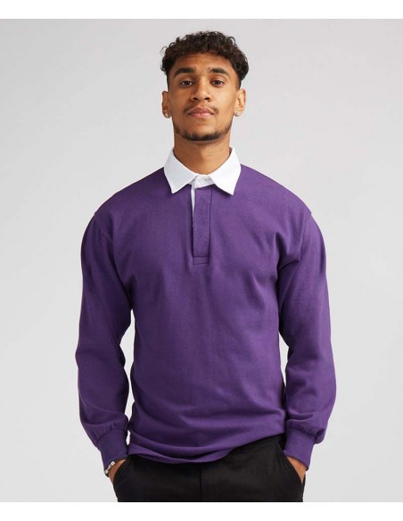 Front Row Long sleeve plain rugby shirt