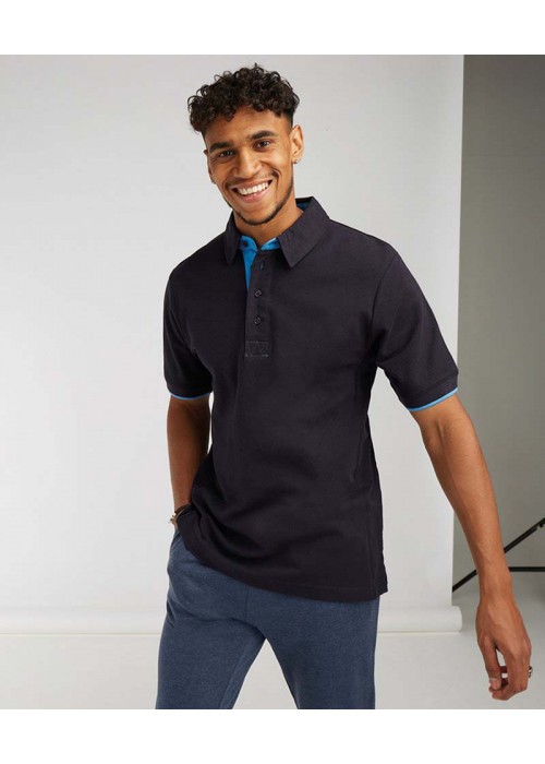 Front Row Contrast piqué polo shirt