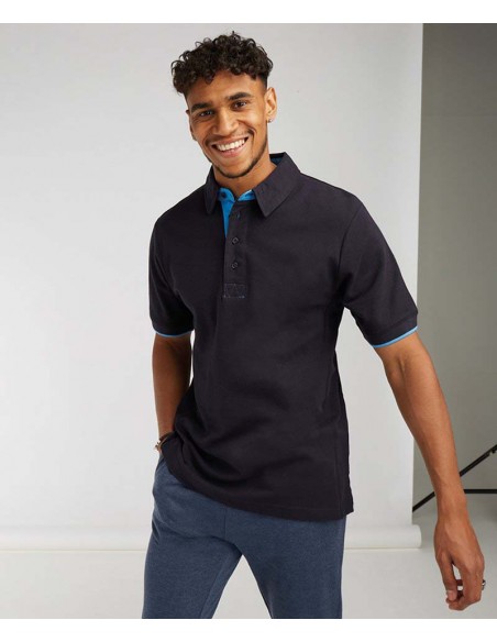 Front Row Contrast piqué polo shirt